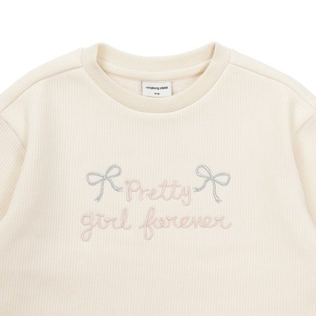 리본 프릴 티셔츠 CR