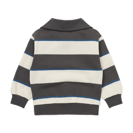 스트라이프 기모 반집업 GR