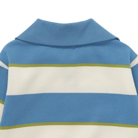 스트라이프 기모 반집업 BL