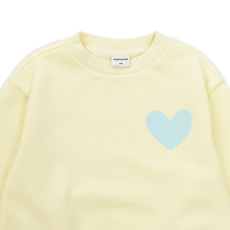 하트 기모 맨투맨 YE