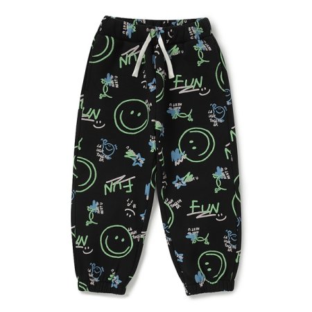 스마일 기모 조거팬츠 BK