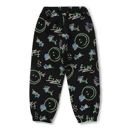 스마일 기모 조거팬츠 BK