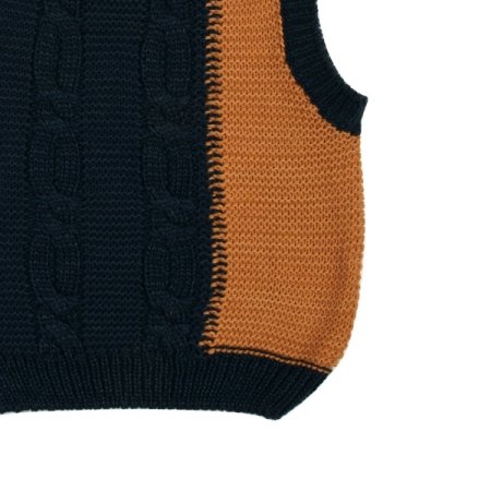 컬러블러킹 믹스패턴 니트베스트