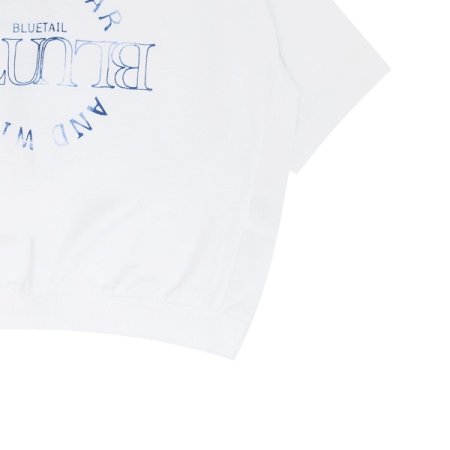 화이트 반소매 클린아이비 맨투맨