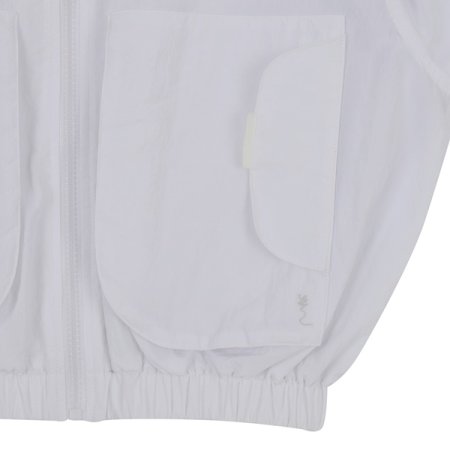 화이트 입체포켓 후드 점퍼