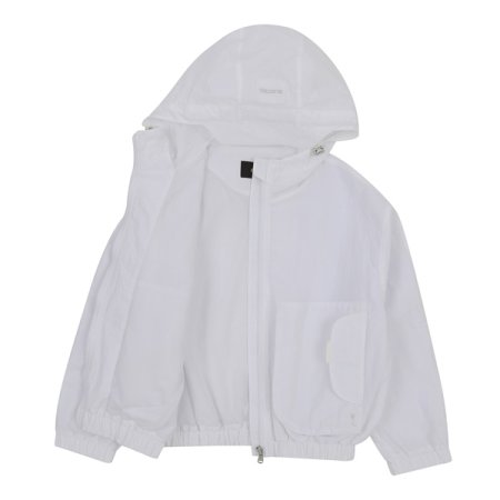 화이트 입체포켓 후드 점퍼