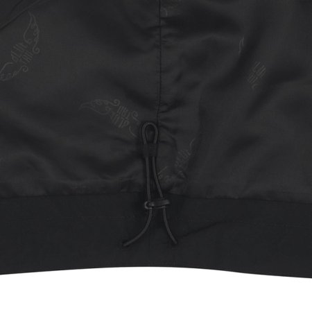 하이넥 블랙 화섬 점퍼