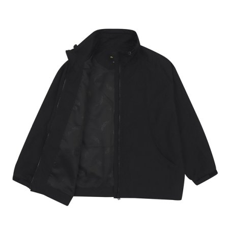 하이넥 블랙 화섬 점퍼