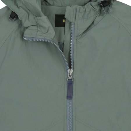 라이트카키 후드 화섬 점퍼