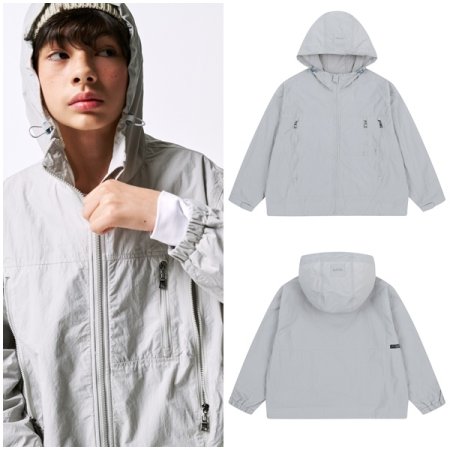 지퍼포인트 라이트그레이 화섬 점퍼