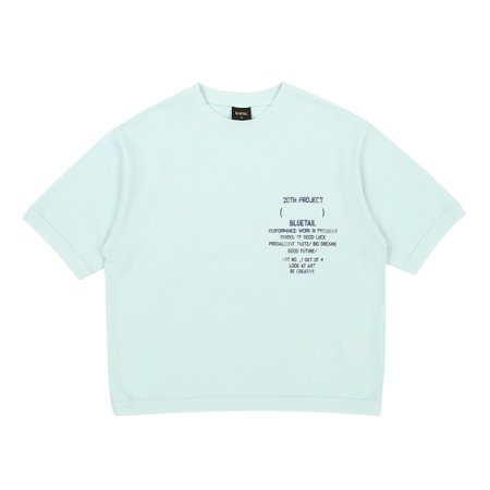 민트 반팔 맨투맨 티셔츠