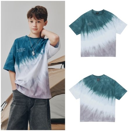 투톤 타이다이 반팔 티셔츠