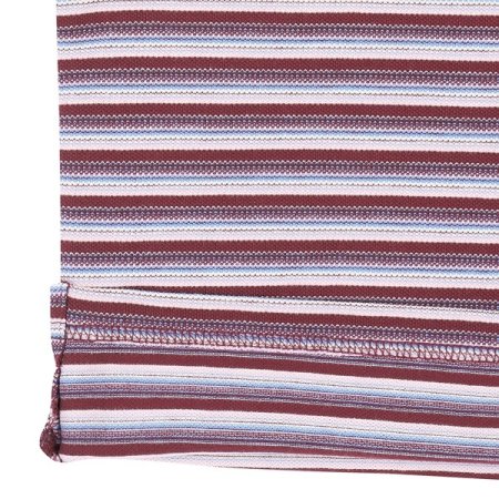 스트라이프 카라 와인 크롭 반팔티셔츠