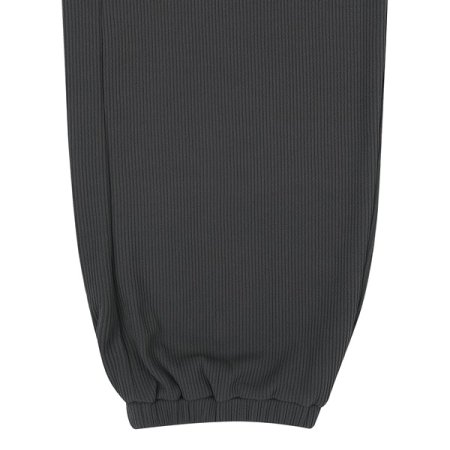 브라운 골지 와이드조거 다이마루 팬츠