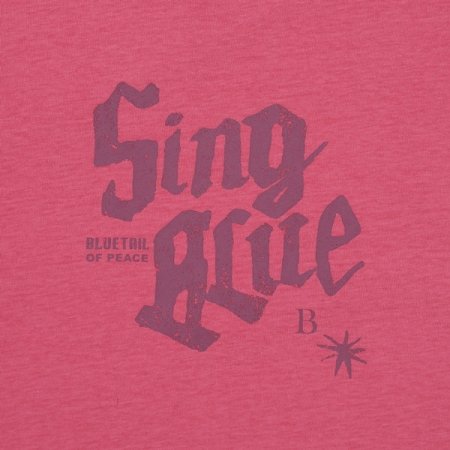 레드 절개 오버핏 반팔 티셔츠