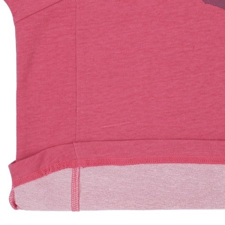 레드 절개 오버핏 반팔 티셔츠