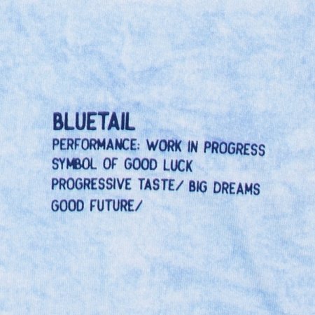 나염 프린팅 스카이 블루 반팔 티셔츠