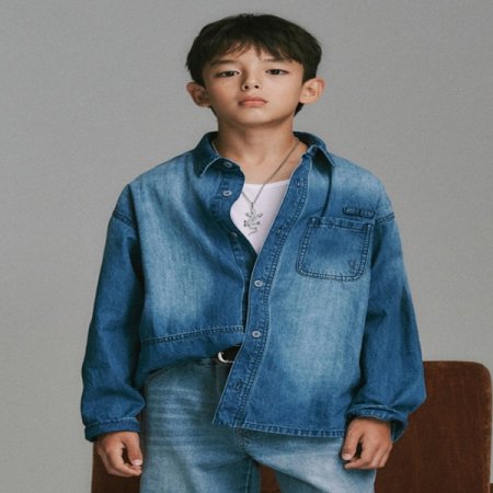 워커스타일 블루 데님 셔츠