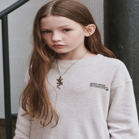 아이보리 삼각배색 긴팔티셔츠