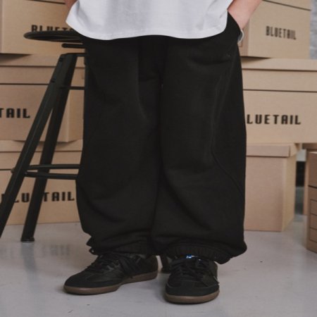 블랙 조거 트레이닝 팬츠