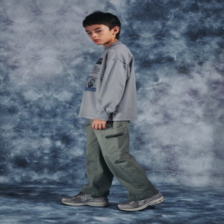 민트 사선포켓 우븐 팬츠