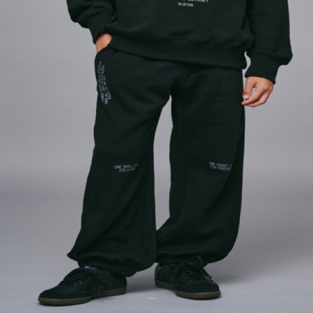 블랙 조거 팬츠
