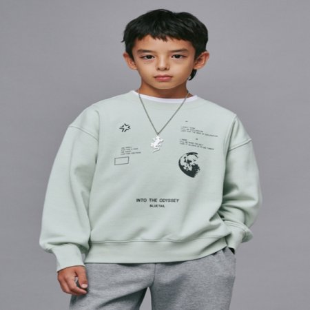 아크라인 민트 맨투맨 티셔츠