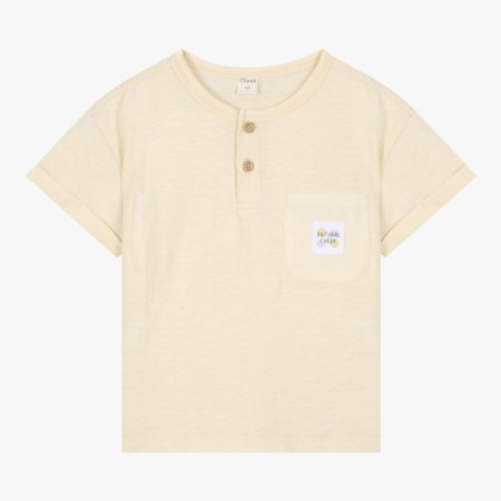 앞트임 롤업 소매 티셔츠