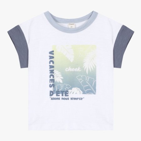 소매배색 반팔티