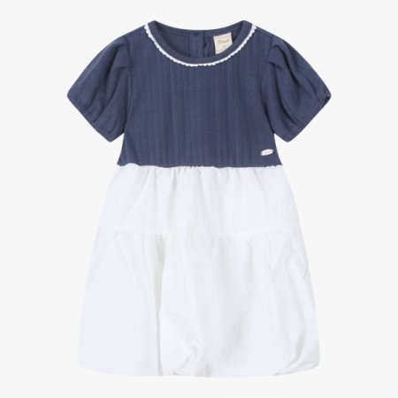 니트 믹스 벌룬 원피스