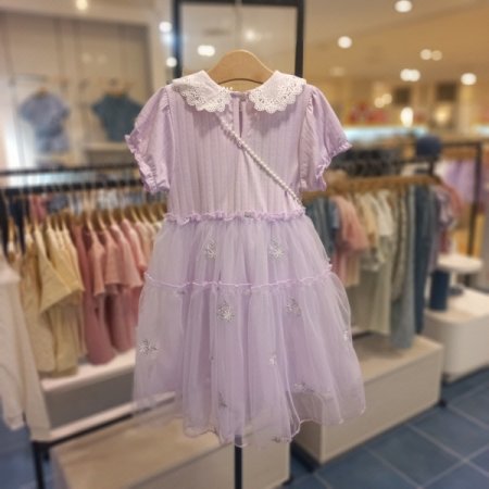 가방SET 꽃자수 반팔 샤 원피스