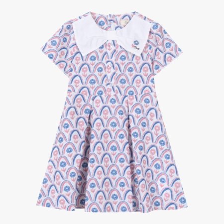 리본카라 냉감 프린트 원피스