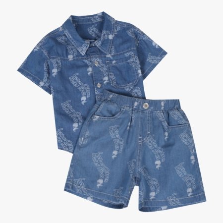 치크 남아 데님 상하세트