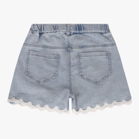 레이스가 예쁜 숏데님