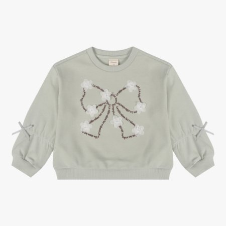 리본 포인트 맨투맨