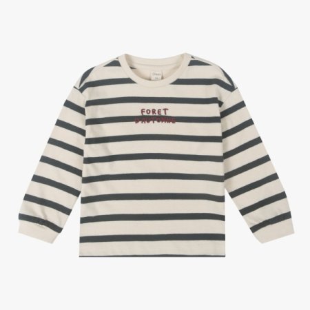 선염 스트라이프 베이직 티셔츠