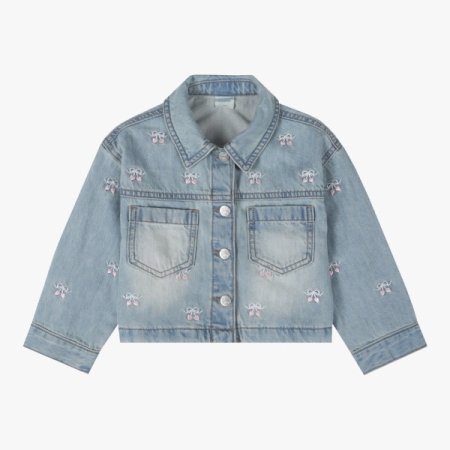 전판자수 데님자켓