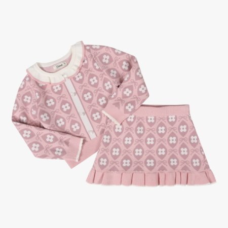 여아 자카드 스커트상하 세트