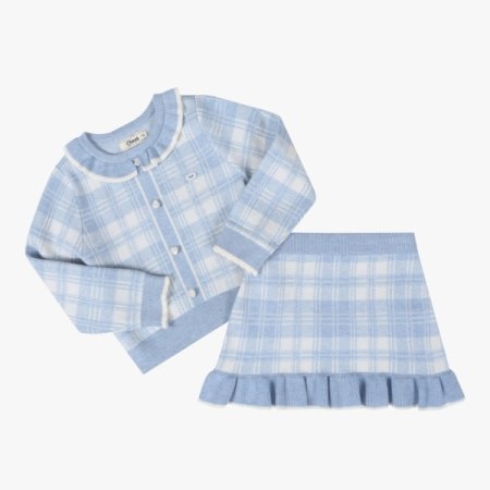 여아 자카드 스커트상하 세트