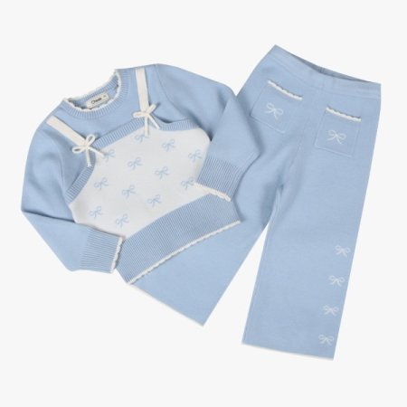 리본 뷔스티에 스웨터 상하SET