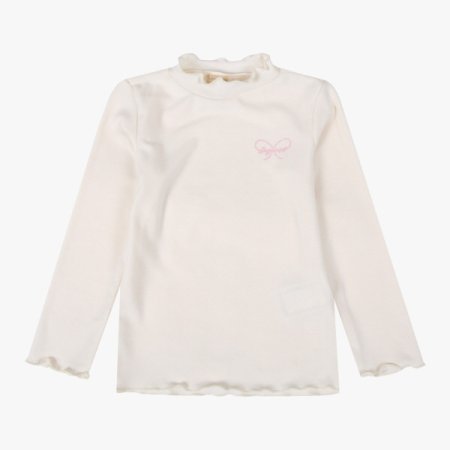 보들보들 물결넥 반목 티셔츠