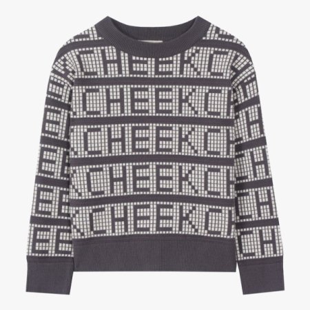 로고 자카드 풀오버 티셔츠