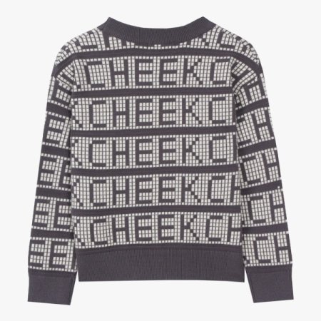 로고 자카드 풀오버 티셔츠