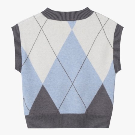 아가일 스웨터 조끼