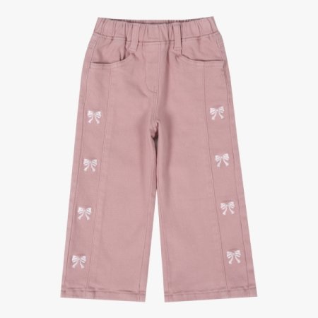 여아 면기모 와이드핏 가을 바지