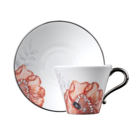 코르사지 레드 커피잔세트