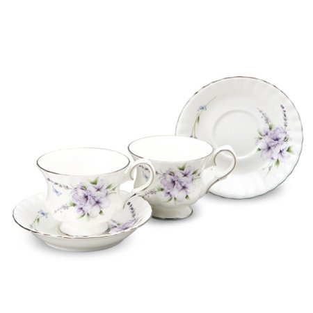 엘리제 퍼플 2인 커피잔 세트