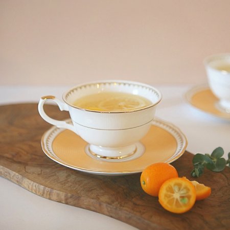 로얄스위트오렌지파스텔핑크 커피잔세트