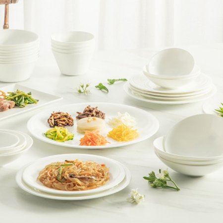 본차이나 더셰프 백지 7인치 원형접시