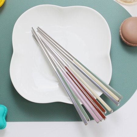 국산스텐 타원 세라믹 컬러수저 5벌